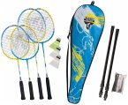 Schildkröt 449415 - Talbot-Torro Badminton-Set Family, 4-Player Set mit Netz, Federball-Set