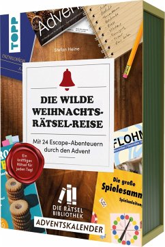 Die Rätselbibliothek. Adventskalender - Die wilde Weihnachts-Rätsel-Reise. Mit 24 Escape-Abenteuern durch den Advent - Heine, Stefan