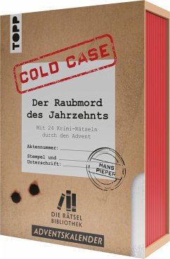 Die Rätselbibliothek. Adventskalender - Cold Case: Der Raubmord des Jahrzehnts: Mit 24 Krimi-Rätseln durch den Advent - Pieper, Hans