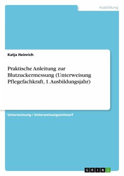 Praktische Anleitung zur Blutzuckermessung (Unterweisung Pflegefachkraft, 1. Ausbildungsjahr) - Heinrich, Katja
