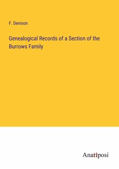 Cover Genealogical Records of a Section of the Burrows Family