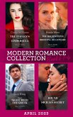 Modern Romance April 2023 Books 1-4: The Italian's Innocent Cinderella / The Housekeeper and the Brooding Billionaire / Virgin's Night with the Greek / Bound by a Sicilian Secret (eBook, ePUB)