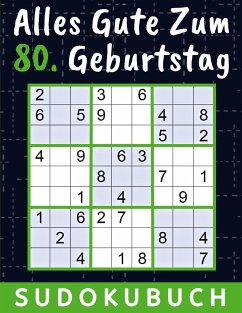 80 Geburtstag Geschenk   Alles Gute zum 80. Geburtstag - Sudoku