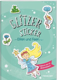 Image of Glitzer Sticker Malbuch. Elfen und Feen