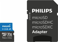 Philips MicroSDXC Card 512GB Class 10 UHS-I U3 incl. Adapter