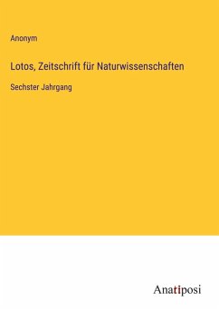 Cover Lotos, Zeitschrift für Naturwissenschaften