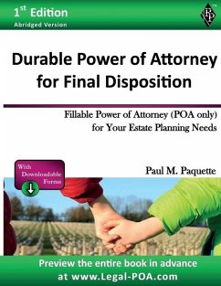Durable Power of Attorney for Final Disposition - Paquette, Paul