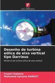 Desenho de turbina eólica de eixo vertical tipo Darrieus