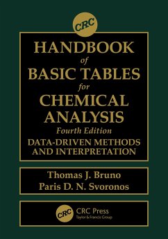 CRC Handbook of Basic Tables for Chemical Analysis - Bruno, Thomas J; Svoronos, Paris D N