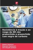 Resistência à tração e ao rasgo de NR não preenchido e preenchido com negro de carbono