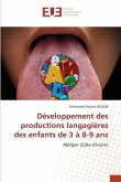 Développement des productions langagières des enfants de 3 à 8-9 ans