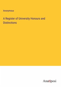 Cover A Register of University Honours and Distinctions