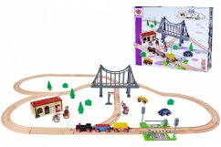 Cover Eichhorn 100006204 - Holz-Schienenbahn, Bahnset mit Brücke, 55-teilig, Gesamtlänge: 500 cm