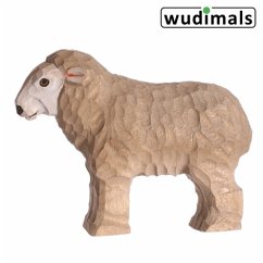 Cover Wudimals A040605 - Schaf, Sheep, handgeschnitzt aus Holz