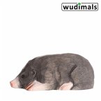 Wudimals A040703 - Maulwurf, Mole, handgeschnitzt aus Holz