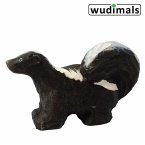 Wudimals A040482 - Stinktier, Skunk, handgeschnitzt aus Holz