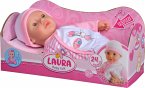 Simba 105140020 - Laura Baby Talk, Weichkörperpuppe mit 24 Babylaute, 30 cm