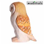 Wudimals A041008 - Schleiereule, Barn Owl, handgeschnitzt aus Holz