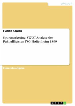 Sportmarketing. SWOT-Analyse des Fußballligisten TSG Hoffenheim 1899 (eBook, PDF)