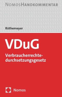 VDuG - Verbraucherrechtedurchsetzungsgesetz - Röthemeyer, Peter