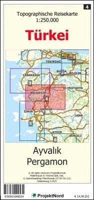 Ayvalik - Pergamon - Topographische Reisekarte 1:250.000 Türkei (Blatt 4) - Mollenhauer, Jens Uwe