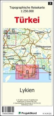 Lykien - Topographische Reisekarte 1:250.000 Türkei (Blatt 7) - Mollenhauer, Jens Uwe