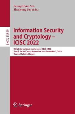 Cover Information Security and Cryptology - ICISC 2022 (eBook, PDF)