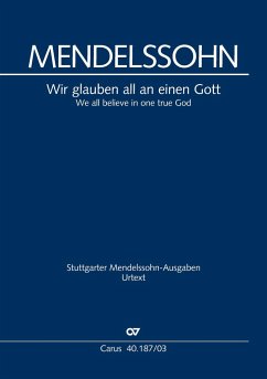 Wir glauben all an einen Gott (Klavierauszug) - Mendelssohn Bartholdy, Felix