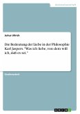 Die Bedeutung der Liebe in der Philosophie Karl Jaspers.  Die Bedeutung der Liebe in der Philosophie Karl Jaspers.