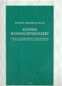 Cover Kleines Weihnachtskonzert aus BWV142 für 2 Altblockflöten, Streicher und Bc Partitur