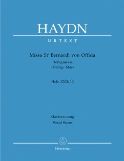 Missa St. Bernardi von Offida Heiligmesse Hob. XXII:10 für Soli, Chor und Orchester Klavierauszug (la)