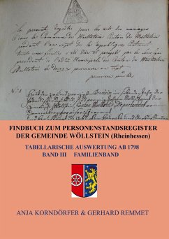 Findbuch zum Personenstandsregister der Gemeinde Wöllstein/ Rheinhessen - Anja Korndörfer & Gerhard Remmet