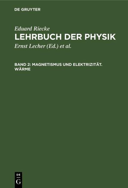 Magnetismus und Elektrizität. Wärme (eBook, PDF)