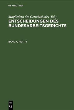 Cover Entscheidungen des Bundesarbeitsgerichts. Band 4, Heft 4 (eBook, PDF)