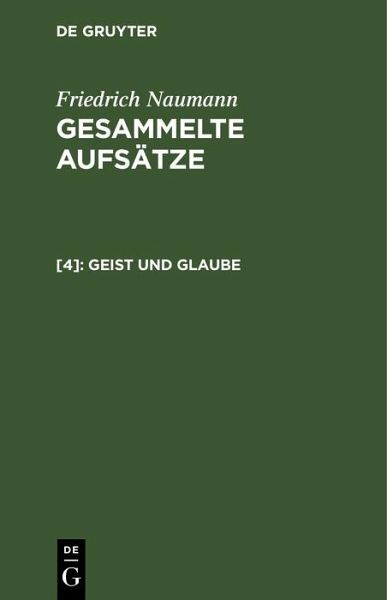 Geist und Glaube (eBook, PDF)