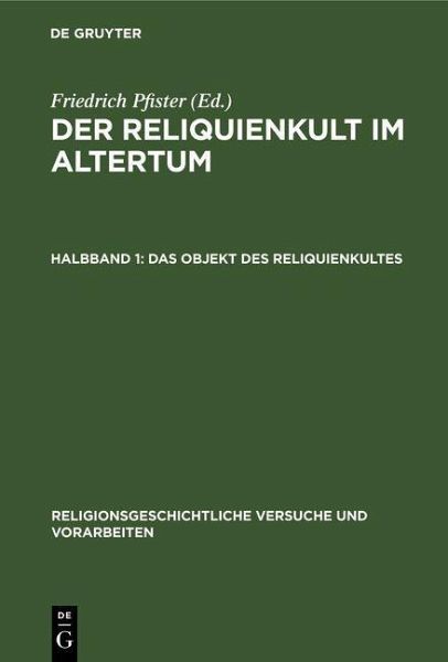 Das Objekt des Reliquienkultes (eBook, PDF)