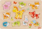 Goki 57393 - Steckpuzzle Tierkinder