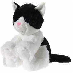 Heunec 247376 - MISANIMO Glitter-Kitty Babykatze schwarz/weiß, 24 cm