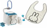 Heunec 503878 - MIFFY Lätzchen und Rassel, GOTS Recycled Plüsch, 26 cm Heunec 503878 - MIFFY Lätzchen und Rassel, GOTS Recycled Plüsch, 26 cm