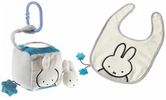 Heunec 503878 - MIFFY Lätzchen und Rassel, GOTS Recycled Plüsch, 26 cm