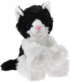 Heunec 246973 - MISANIMO Glitter-Kitty Babykatze schwarz/weiß, 20 cm