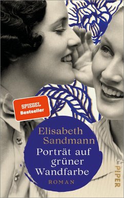 Porträt auf grüner Wandfarbe - Sandmann, Elisabeth