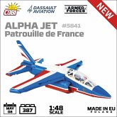 COBI Armed Forces 5841 - Alpha Jet Patrouille de France, 1:48 Bausatz, 387 Klemmbausteine COBI Armed Forces 5841 - Alpha Jet Patrouille de France, 1:48 Bausatz, 387 Klemmbausteine