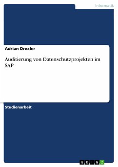 Auditierung von Datenschutzprojekten im SAP (eBook, PDF)