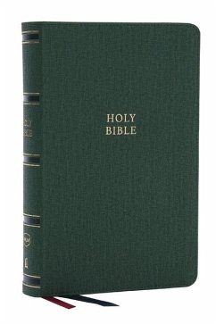 NKJV, Single-Column Reference Bible, Verse-by-verse, Green Leathersoft, Red Letter, Comfort Print (Thumb Indexed) - Nelson, Thomas