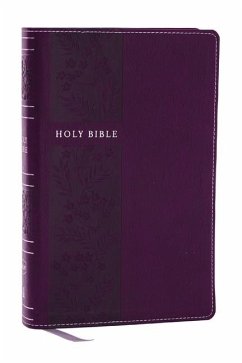 NKJV Personal Size Large Print Bible with 43,000 Cross References, Purple Leathersoft, Red Letter, Comfort Print (Thumb Indexed) - Thomas Nelson