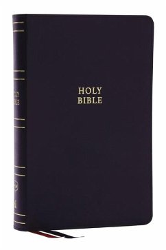 NKJV, Single-Column Reference Bible, Verse-by-verse, Black Bonded Leather, Red Letter, Comfort Print - Nelson, Thomas