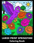 Large Print Springtime Coloring Book