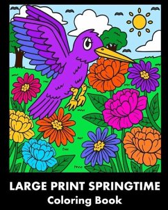 Large Print Springtime Coloring Book - Studio, Artizen
