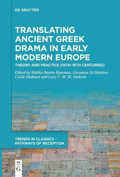 Cover Translating Ancient Greek Drama in Early Modern Europe (eBook, ePUB)